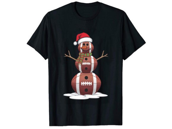Christmas American Football Snowman Graphics