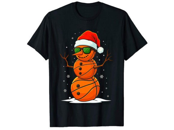 Christmas Basketball Snowman Shirt Baske Graphics