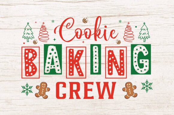 Christmas Gingerbread Cookie Baking Crew Graphics