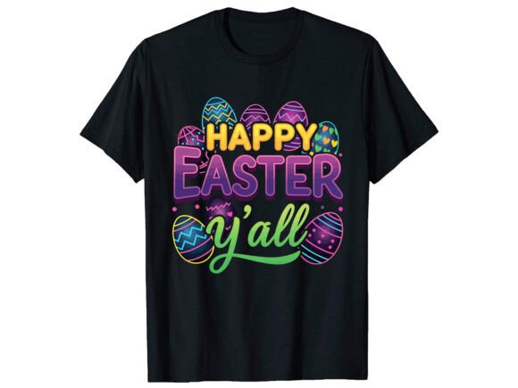 Happy Easter T-Shirt Design: Graphics for Local Branding & Packaging