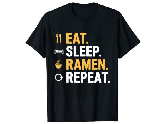 I Love Gaming and Ramen T-Shirt Design: Graphics for T-Shirt Designs