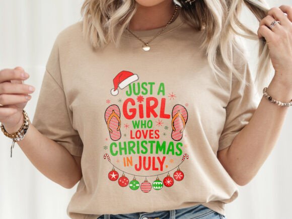 Just a Girl Who Loves Christmas Graphics & T-Shirt Designs