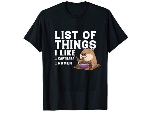 List of Things Graphics for T-Shirt Designs