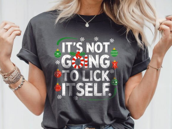 Not Going to Lick Itself Candy Cane Graphics