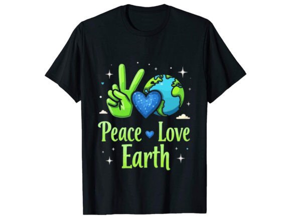 Peace Love Earth T-Shirt Design